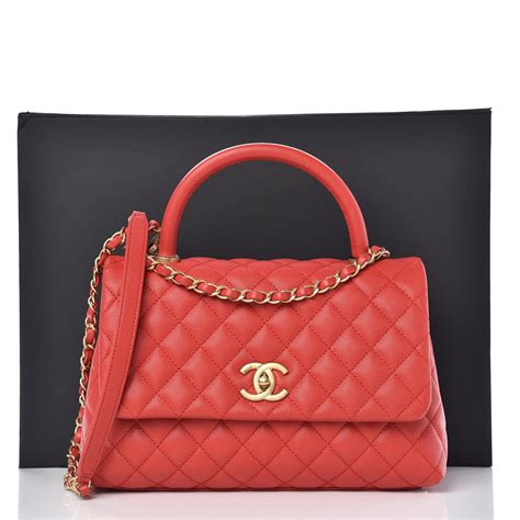 chanel flap caviar small|CHANEL Caviar Quilted Small Coco Handle Flap .